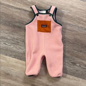 Patagonia Pink Fleece Overalls - Infants' Synchilla Overalls